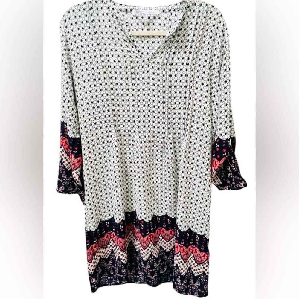 Collective Concepts Geometric  Patterned Shift Dress | Size M | EUC